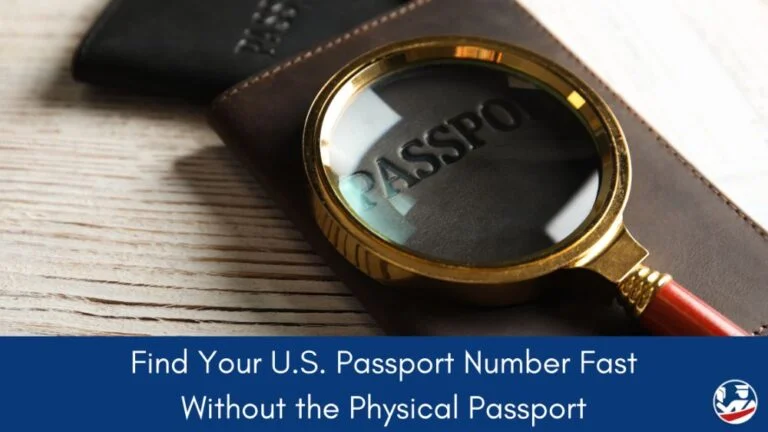 magnifying glass and passport book