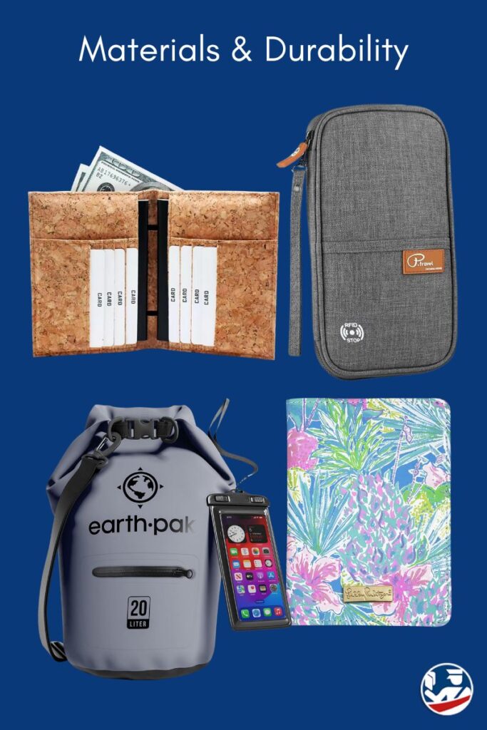 Passport holders for sustainable materials and durability